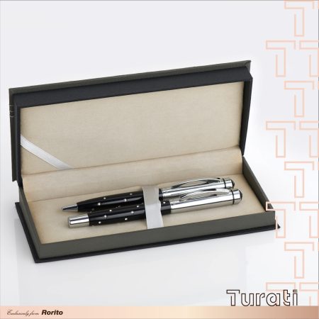 Turati Crystal Roller Ball and Ball Pen Set